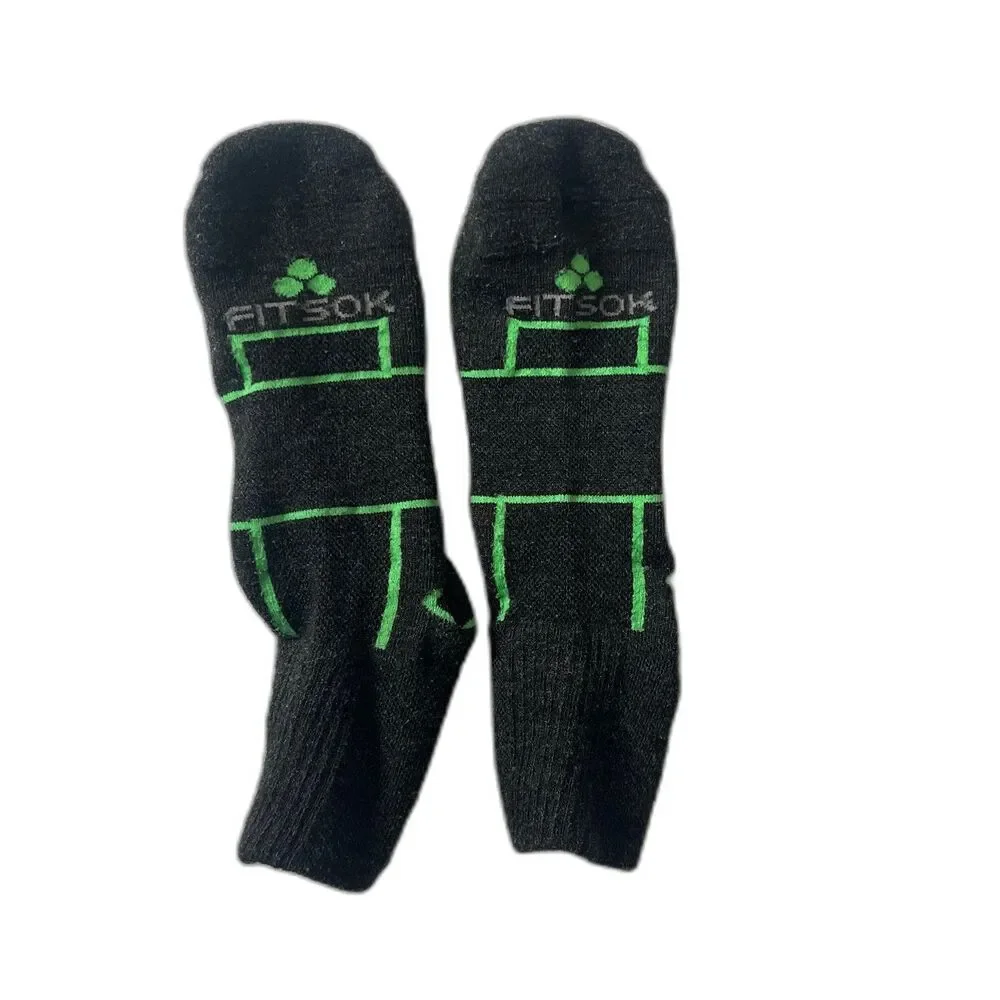 FitSok merino wool quarter ankle low socks dark gray SZ M women?